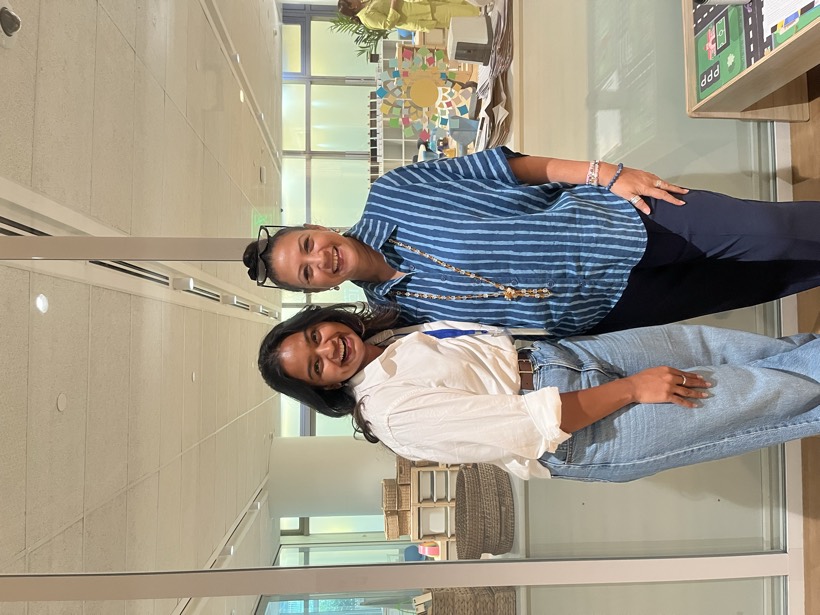 Two members of the Tilli community at a partner visit